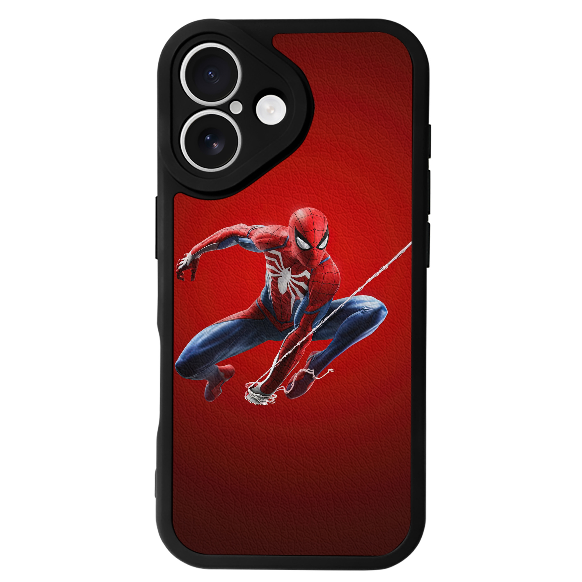 Spider Man スパイダーマン 【iPhone 16シリーズ対応】シリコンスマホケース（レザー調） 材質：シリコン